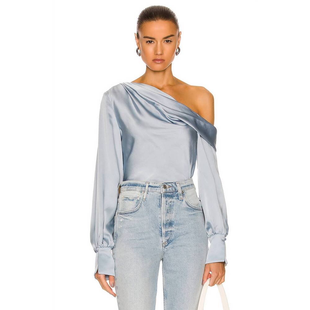 NEW SIMKHAI alice one shoulder top in cove
